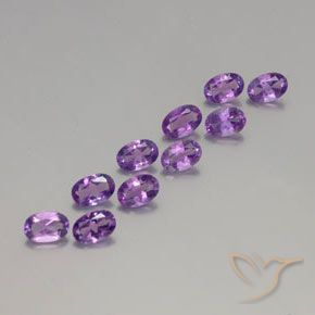 Gemas de Amatista Violeta rosado natural de 4.05 ct, Ovalada, VVS-VS