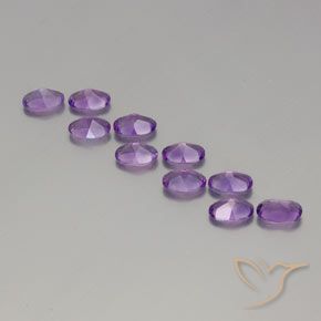 Gemas de Amatista Violeta rosado natural de 4.05 ct, Ovalada, VVS-VS