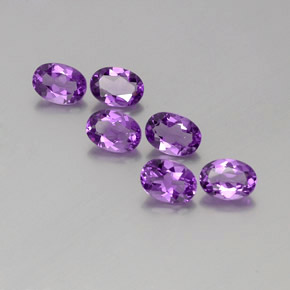 Gemas de amatista violeta rosado intenso natural de 4,21 ct, corte óvalo, VVS-VS