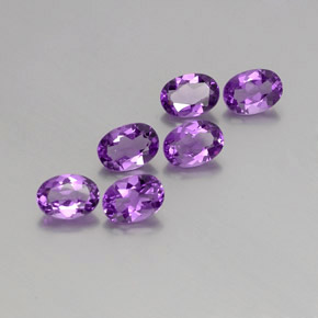 Gemas de amatista violeta rosado intenso natural de 4,21 ct, corte óvalo, VVS-VS