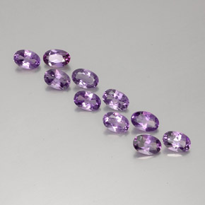 Gemas de Amatista Magenta intenso natural de 4.11 ct, Corte Óvalo, VVS-VS