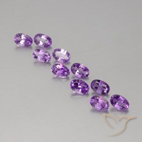 4.12ctw Natural Violeta púrpura medio Amatista, Ovalada, VVS-VS