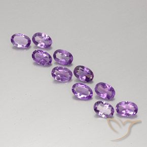 3.45ctw Natural Violeta rosáceo medio Amatista, Ovalada, VVS-VS