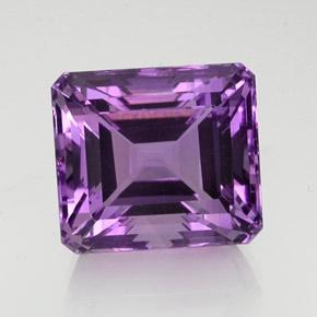 Amatista Violeta rosado natural de 23.58 ct, corte esmeralda, VVS
