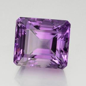 Amatista Violeta rosado natural de 23.58 ct, corte esmeralda, VVS