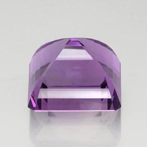 Amatista Violeta rosado natural de 23.58 ct, corte esmeralda, VVS