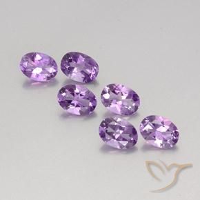 4.29ctw Natural Violeta medio Amatista, Ovalada, VVS-VS