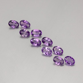 Gemas de Amatista Violeta natural de 3.63 ct, Corte Óvalo, VVS-VS