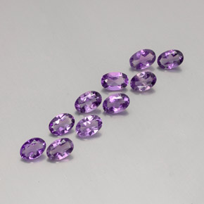 Gemas de Amatista Violeta natural de 3.63 ct, Corte Óvalo, VVS-VS