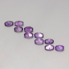 Gemas de Amatista Violeta natural de 3.63 ct, Corte Óvalo, VVS-VS