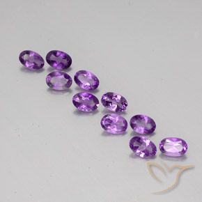 3.70ctw Natural Violeta púrpura Amatista, Ovalada, VVS-VS
