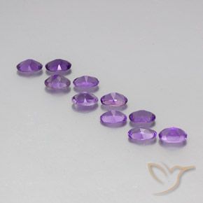 Gemas de Amatista Violeta púrpura natural de 3.70 ct, Ovalada, VVS-VS