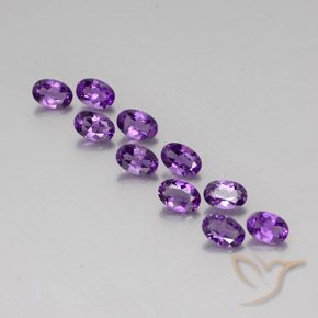 4.02ctw Natural Violeta púrpura intenso Amatista, Ovalada, VVS-VS