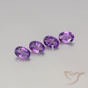 2.82ctw Natural Violeta rosado vívido Amatista, Ovalada, VVS-VS
