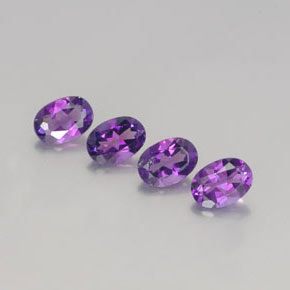 Gemas de amatista violeta natural de  ct, corte óvalo, VVS-VS