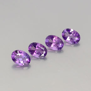 Gemas de amatista violeta medio natural de 2,85 ct, corte óvalo, VVS-VS
