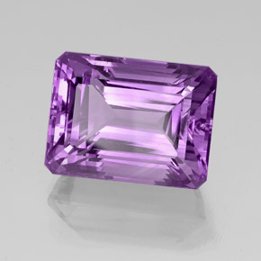 Amatista Violeta natural de 39.88 ct, corte esmeralda, VVS