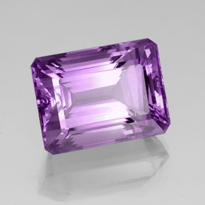 Amatista Violeta natural de 39.88 ct, corte esmeralda, VVS