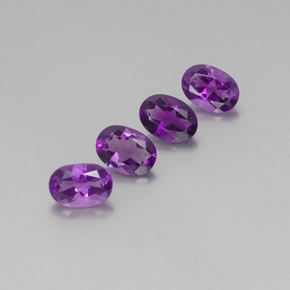 Gemas de amatista violeta natural de  ct, corte óvalo, VVS-VS