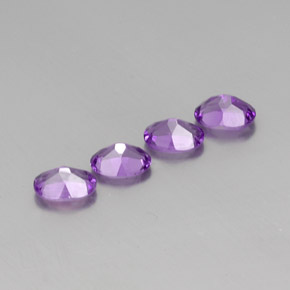 Gemas de Amatista Violeta rosado medio natural de 2.78 ct, Corte Óvalo, VS