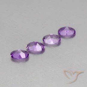 Gemas de Amatista Violeta rosado medio natural de 2.70 ct, Ovalada, VS
