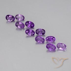 4.00ctw Natural Violeta púrpura medio Amatista, Ovalada, VVS-VS