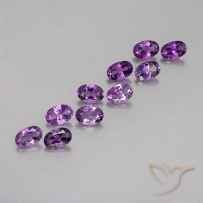 Gemas de Amatista Violeta púrpura natural de 4.05 ct, Ovalada, VVS-VS