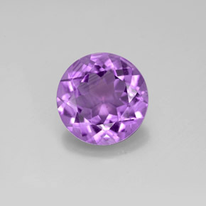 Amatista Violeta natural de 2.91 ct, Corte Redondo, VVS-VS