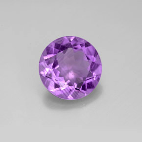 Amatista Violeta natural de 2.91 ct, Corte Redondo, VVS-VS