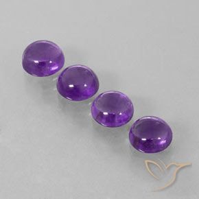 Gemas de amatista violeta claro medio natural de 8,29 ct, corte redondo, transparente