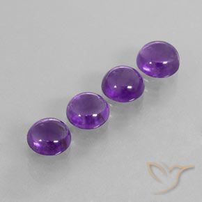 Gemas de amatista violeta claro medio natural de 8,29 ct, corte redondo, transparente