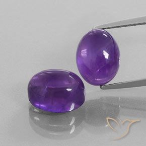 7.61ctw Natural Violeta claro medio Amatista, Ovalada, Transparente