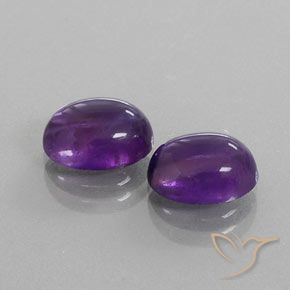 Gemas de Amatista Violeta rojizo natural de 5.47 ct, Ovalada, Transparente