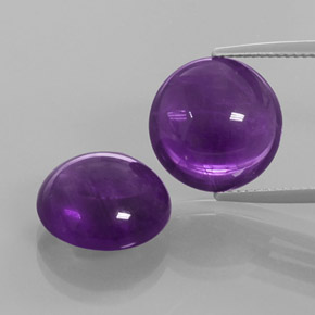 Gemas de Amatista Morado natural de  ct, Corte Redondo, Transparente