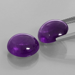 Gemas de Amatista Morado natural de  ct, Corte Redondo, Transparente