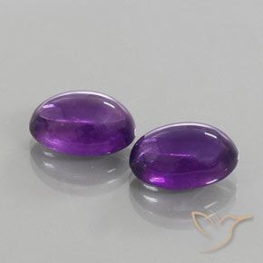 Gemas de Amatista Violeta oscuro natural de 13.47 ct, Ovalada, Transparente