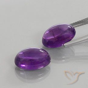 Gemas de Amatista Violeta oscuro natural de 13.47 ct, Ovalada, Transparente