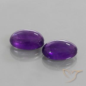 Gemas de Amatista Violeta oscuro natural de 12.26 ct, Ovalada, Transparente