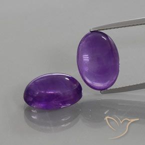 13.57ctw Natural Violeta oscuro Amatista, Ovalada, Transparente