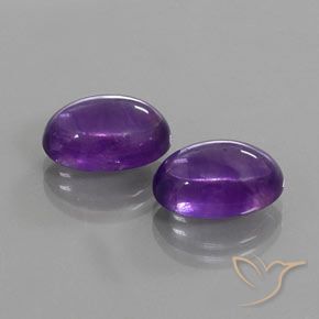 Gemas de Amatista Violeta oscuro natural de 13.57 ct, Ovalada, Transparente