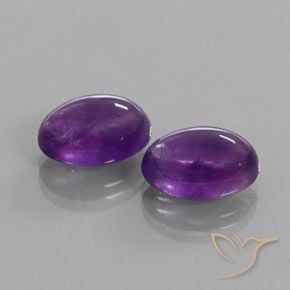 Gemas de Amatista Violeta intenso natural de 13.44 ct, Ovalada, Transparente