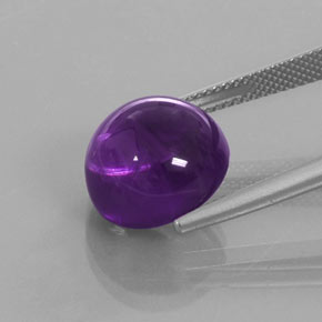 Amatista Morado natural de 9.11 ct, Corte Redondo, Transparente
