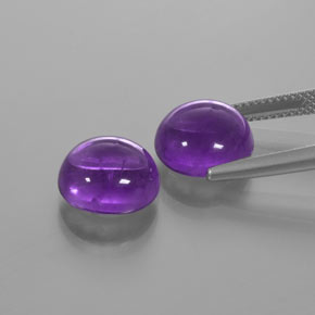 Gemas de Amatista Morado natural de  ct, Corte Redondo, Transparente
