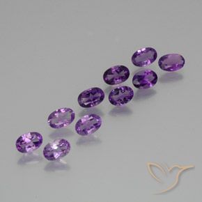 3.61ctw Natural Violeta púrpura oscuro medio Amatista, Ovalada, VS
