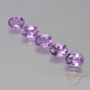 3.40ctw Natural Violeta rosáceo medio Amatista, Ovalada, VS