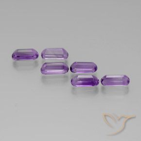 Gemas de Amatista Violeta medio natural de 6.45 ct, Elegante, VS