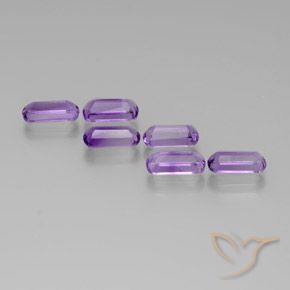 Gemas de Amatista Violeta medio natural de 5.95 ct, Forma elegante, VS
