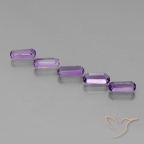 Gemas de Amatista Violeta púrpura natural de 4.90 ct, Elegante, VS