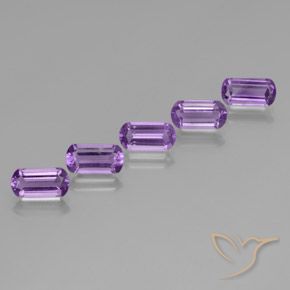 Gemas de Amatista Violeta rosáceo oscuro natural de 5.30 ct, Elegante, VS