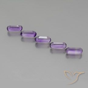 Gemas de Amatista Violeta púrpura oscuro medio natural de 5.09 ct, Elegante, VS